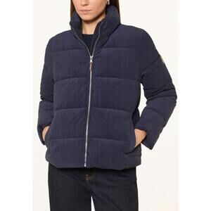New LAUREN RALPH LAUREN Quilted corduroy jacket In Dark Blue Size S $220